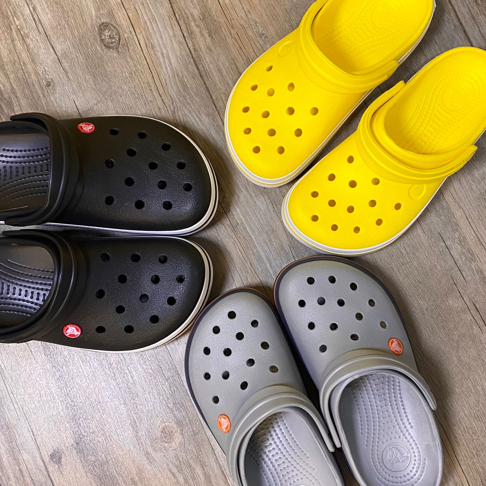 Dép Crocs Crocband Clog HN2 Grey/Or